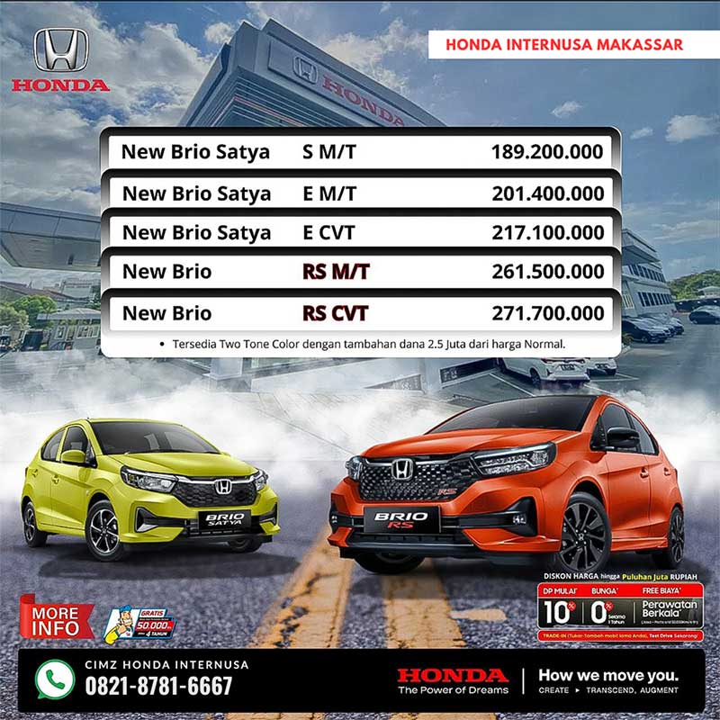 Harga Mobil Honda Makassar